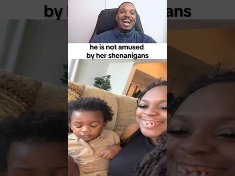 he is not amused by her shenanigans 🤣 #funny