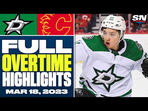 Dallas Stars at Calgary Flames | FULL Overtime Highlights - March 18, 2023
