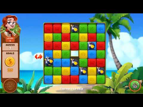 Lost Island Blast Adventure Introduction and Level 1   No Boosters