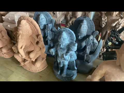 Brown ganesh statue 5 feet