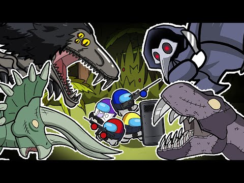 [SCP vs Zombie Dinosaurs] All Episode l Among Us Animation