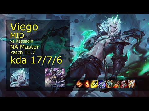 Viego vs Kassadin Mid - NA Master 17/7/6 Patch 11.7 Gameplay