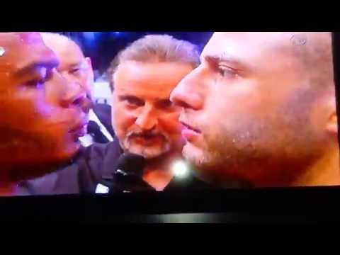 Gokhan saki vs Tyrone spong leg break