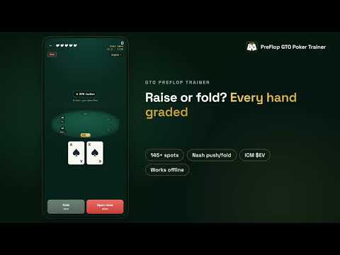 PreFlop GTO Holdem Trainer video thumbnail