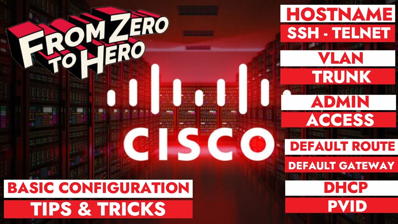 Cisco Switch Basic Configuration Step by Step for Beginners - From Zero to Hero (Part 1)