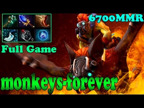 Dota 2 - monkeys-forever 6700 MMR Plays Batrider - Full Game - Ranked Match Gameplay!