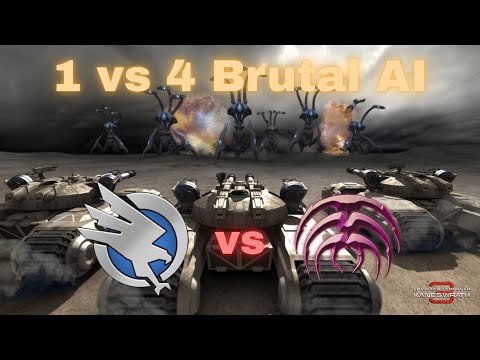 GDI vs 4 Brutal AIs! | Command & Conquer 3: Kane's Wrath Skirmish