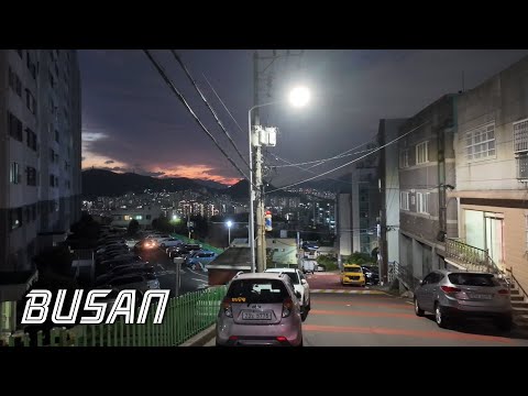 Jaesong-dong Walking tour | Busan is a great city for walking | KOREA | 4K |  재송동 저녁 산책