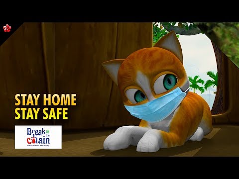 Break the chain ★Stay home Stay safe ★Covid 19 message for kids