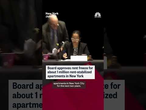 Rent freeze approved for some New York apartments