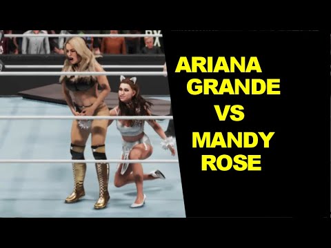 WWE 2K19 Ariana Grande vs Mandy Rose - Extreme Rules Knockout Match