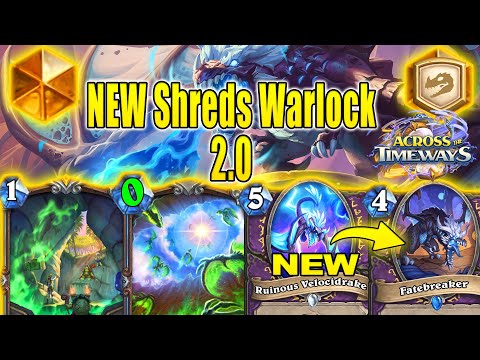 86% Winrate Shreds Quest Lock Warlock Deck 2.0 is CRZY OP Craft At Across the Timeways | Hearthstone