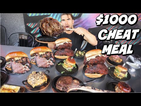MASSIVE STEAK AND BURGER CHEAT MEAL (30,000 Calories)!...