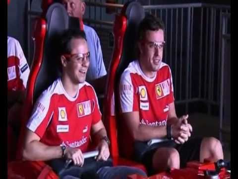 Fernando Alonso and Felipe Massa on a roller coaster