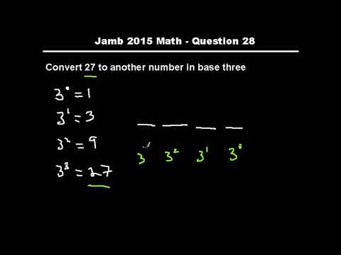 Q28 - JAMB Mathematics 2015 Past Questions and Answers