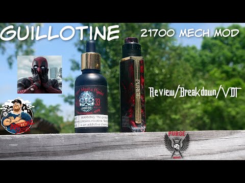 Purge Mods Guillotine 21700 Mech Mod Review/Breakdown/VDT VS Atom
