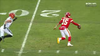 ベンガルズD#、3メンラッシュでパトリック・マホームズを封じる[2021-2022 AFC CP CIN vs KC]