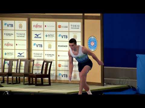 CHUPRYNA Ivan (UKR) M - 2019 Trampoline Worlds, Tokyo (JPN) - Qualification Tumbling R1