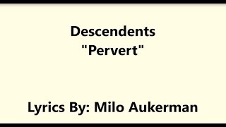 Descendents - Pervert Lyrics