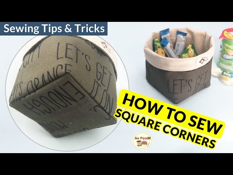 Tips & Tricks : HOW TO SEW SQUARE CORNERS , 90 Degree Corners | เทคนิคเย็บเข้ามุมสี่เหลี่ยม