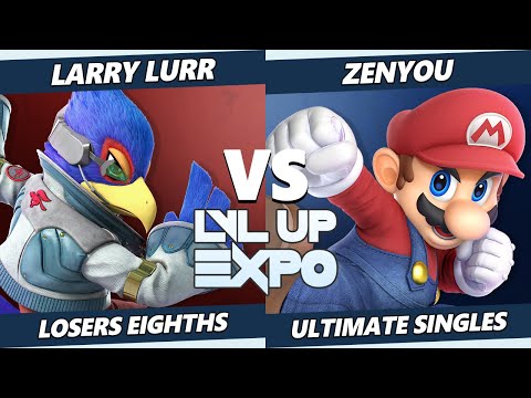 LVL Up Expo 2022 Top 8 - Larry Lurr (Falco) Vs. Zenyou (Mario) SSBU Ultimate Tournament