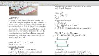 lesson 2-7 proving segment relationships