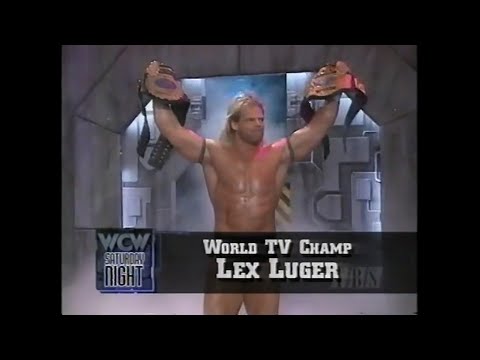 TV Title   Lex Luger vs Shark   Saturday Night March 30th, 1996