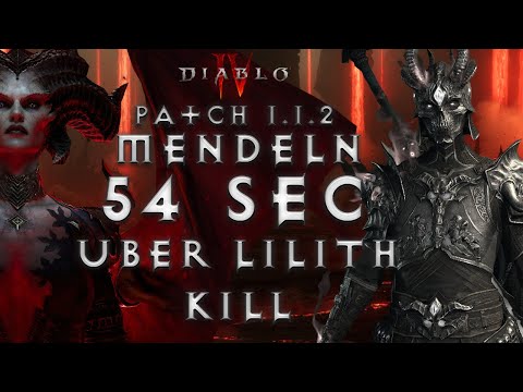 Summon NECRO 54 Sec UBER LILITH KILL | Patch 1.1.2 Diablo 4 Season1 Necromancer Build ECHO OF LILITH