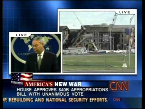CNN 9/11 LIVE TV Coverage (9/14/01) 2:15 P.M - 2:30 P.M