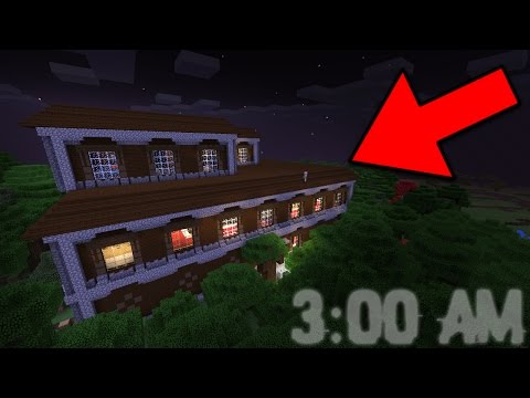 AA12 - Is the Woodland Mansion HAUNTED in Minecraft Pocket Edition at 3AM!?
