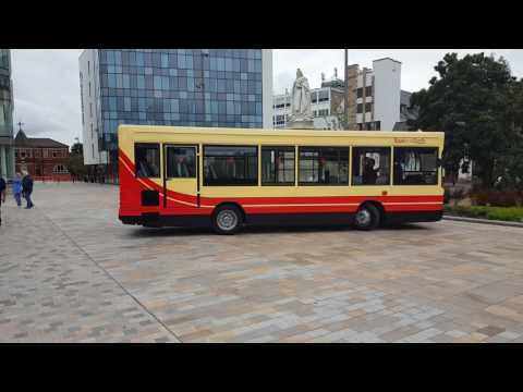 Former Burnley & Pendle Dart 702  at Blackburn Heritage Bus Gathering  10th Sept 2016