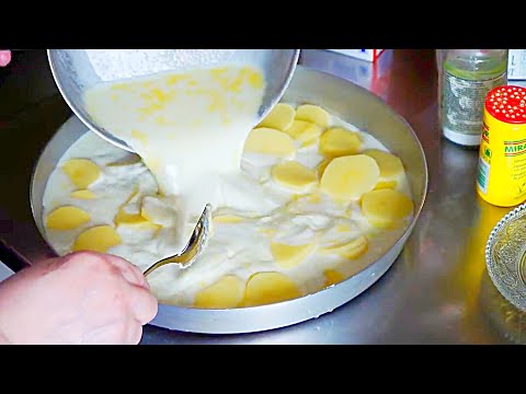 Potatoes with cream. Grandmother's recipe