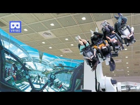3D 180VR 4K Exciting!! VR Roller coaster Robot arm VR