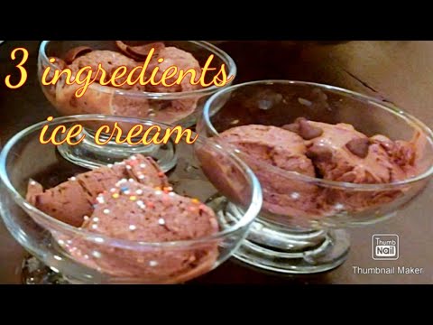 Chocolate ice cream with 3 ingredients/Easy home made ice cream without machine by Afshan kitchen