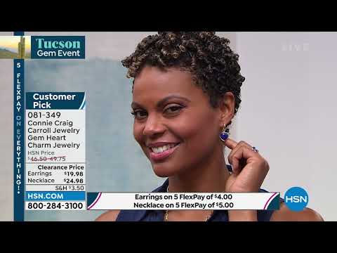 Connie Craig Carroll Jewelry Stella Gemstone Heart Drop ...