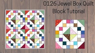 0126 Jewel Box Quilt Block Tutorial | Block of the Day 2023 | Rotary Cutting | AccuQuilt