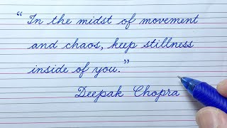 Best Motivational Quotes in English Cursive Writing | Cursive handwriting practice | Inspirational