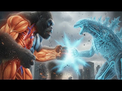 King Kong vs Godzilla Fight Explained in 3D Anatomy#KingKongVsGodzilla #MonsterVerse