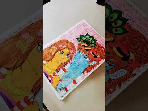 Jai Shree Krishan #anime #style radha krishna drawing wait for it 🤯