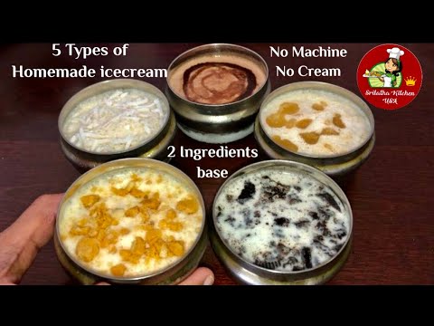 single base తో మీకు నచ్చిన ఫ్లేవర్ ఐస్ క్రీమ్స్ చేసుకొని enjoy చేయండి- 5 Types of Homemade Ice-cream