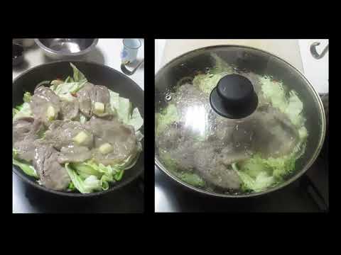 Versión abreviada de la hamburguesa Okonomiyaki: repollo②