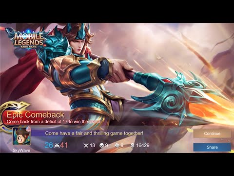 Global Zilong Epic Comeback 26 to 41  | 8000 Games l Top 1 Global Zilong Skywave