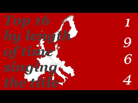 Eurovision 1964 - Top 16 by length of time singing the title