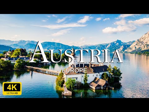 FLYING OVER AUSTRIA (4K UHD Video) - Relaxing Music With Beautiful Nature Videos