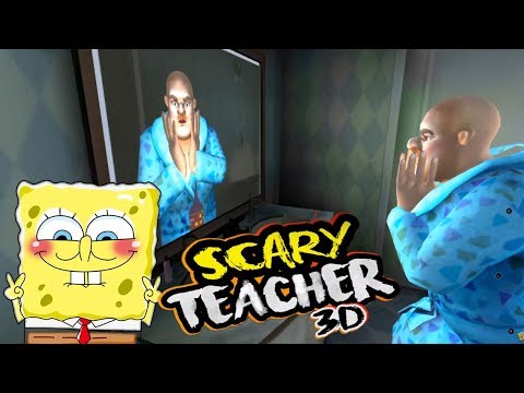 A PROFESSORA FICOU CARECA! Bob Esponja no Scary Teacher 3D
