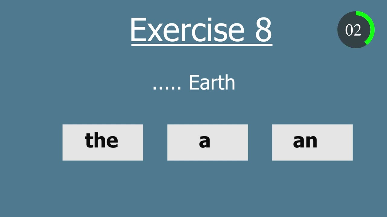 Articles Practice - 02 (a, an, the & no article)