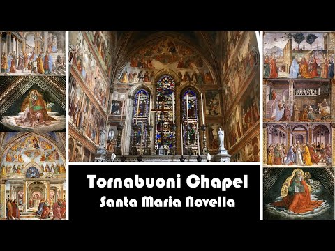 The stunning Tornabuoni Chapel (1485-1490) in Florence by Domenico Ghirlandaio