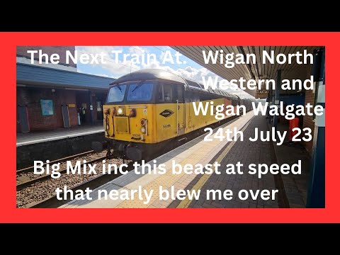 Wigan North western and Wigan Wallgate 24th July 23. Big mix of traction #freighttrains #class56