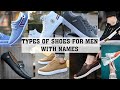 TYPES OF SHOES FOR MEN WITH NAMES