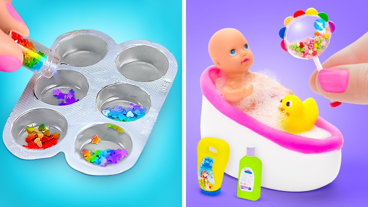 A Melhor Forma de Sobreviver como Babá! 10 Artesanatos e Truques para o Bebê da Barbie!